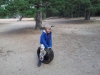 Tristan on the tyre, Loch Morlich