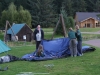 Putting up a tent, Badaguish